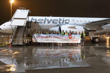 Helvetic airways welcomes its first environmentally friendly Embraer E190-E2