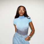 Gina Jeanz, the rising star of music from Namibia, in a portrait shot